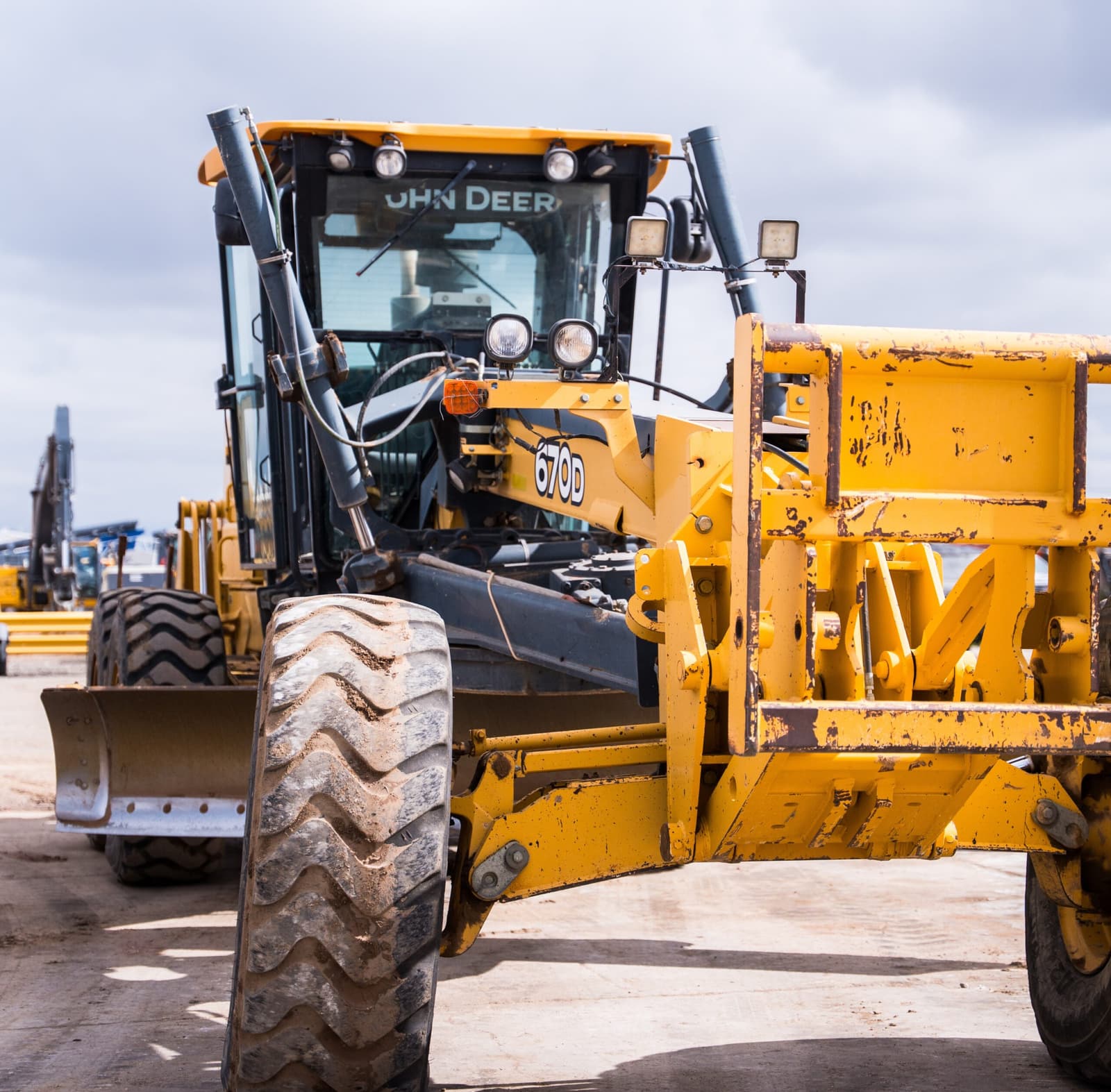 Rental equipment - John Deere tractor in field
